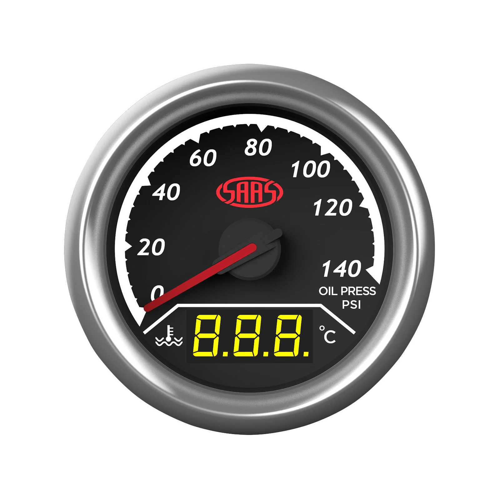 SAAS 2 in 1 Digital Analogue Dual Face Trax Gauge Oil Pressure and Water Temp - SG613020 - Image 2