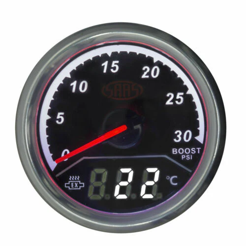 SAAS 2 IN 1 TURBO DIESEL BOOST & EXHAUST TEMP GAUGE 52MM EGT PYRO & FITTING KIT SG611240 - SALE