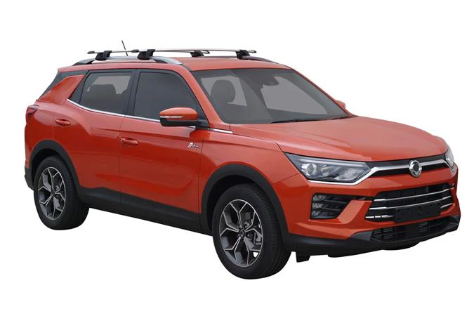 SsangYong Korando (2020-2023) 5 Door SUV 2020 - 2023 (Raised Rails) Aero ThruBar Yakima Roof Rack