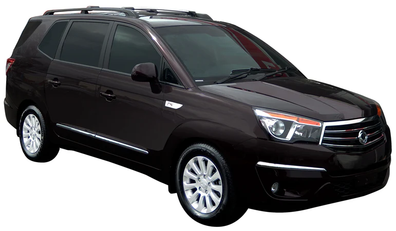 SsangYong Stavic (2014-2023) 5 Door MPV 2014 - 2023 (Raised Rails) Aero RailBar Yakima Roof Rack