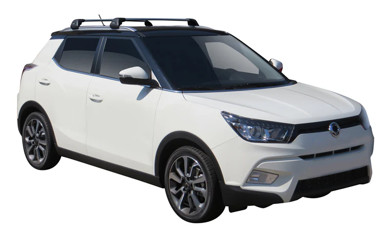 SsangYong Tivoli (2015-2023) 5 Door SUV 2015 - 2023 (Flush Rails) Aero FlushBar Yakima Roof Rack