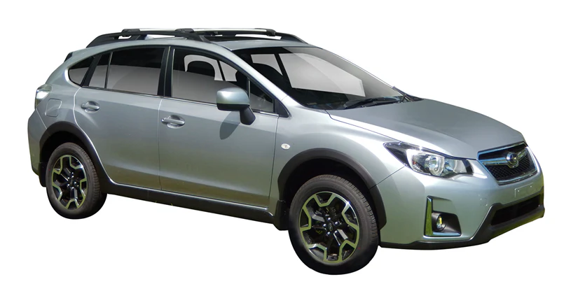 Subaru XV (2016-2017) 5 Door SUV 2016 - May 2017 (Raised Rails) Aero RailBar Yakima Roof Rack