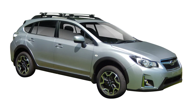 Subaru XV (2016-2017) 5 Door SUV 2016 - May 2017 (Raised Rails) Aero ThruBar Yakima Roof Rack