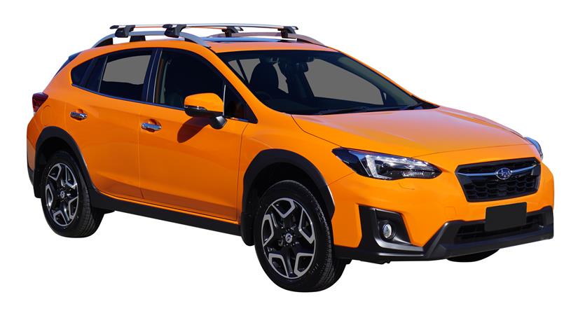 Subaru XV (2017-2020) 5 Door SUV Jun 2017 - 2020 (Raised Rails) Aero ThruBar Yakima Roof Rack