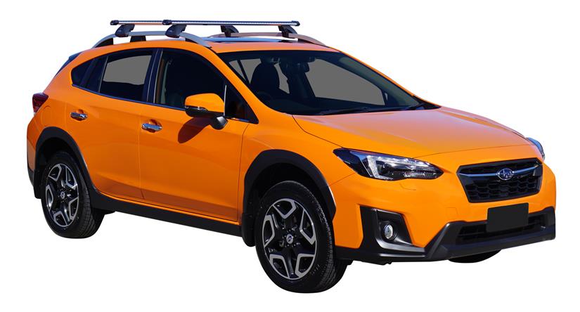 Subaru XV (2017-2020) 5 Door SUV Jun 2017 - 2020 (Raised Rails) Yakima HD Through Bar Yakima Roof Rack