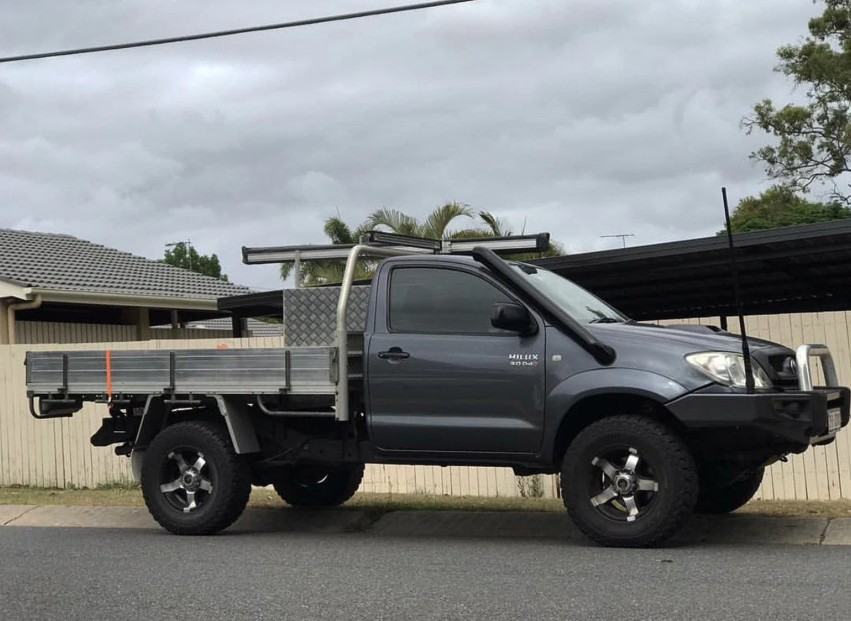 Toyota Hilux (2005-2015) TWIN N70 HILUX  4" Stainless Steel Snorkel Kit - Meredith Metalworks - Image 2
