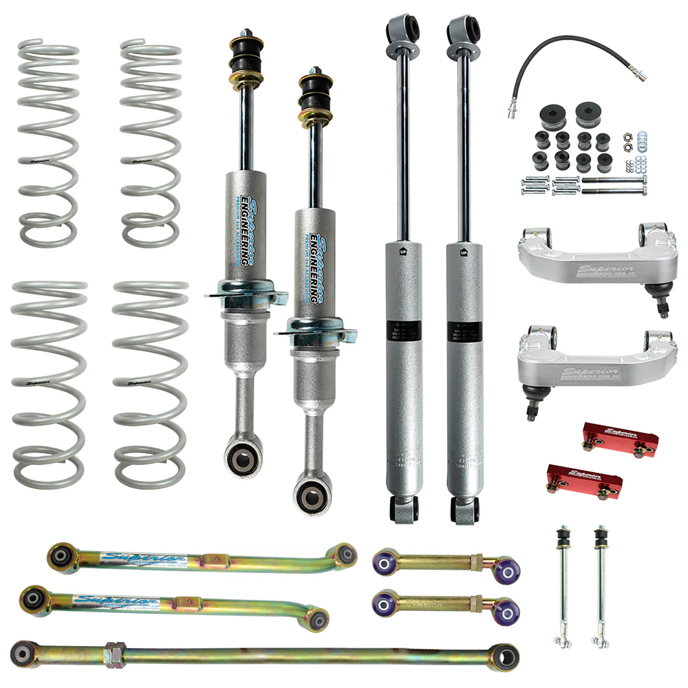 Toyota FJ Cruiser[2010 - 12/2016]  Series 1 Wagon Petrol 4.0ltr Superior Nitro Gas Twin Tube 4 Inch (100mm) Lift Kit Suitable For Toyota Prado 120 Series/FJ Cruiser (Kit) - SUP-NG-PRD1204