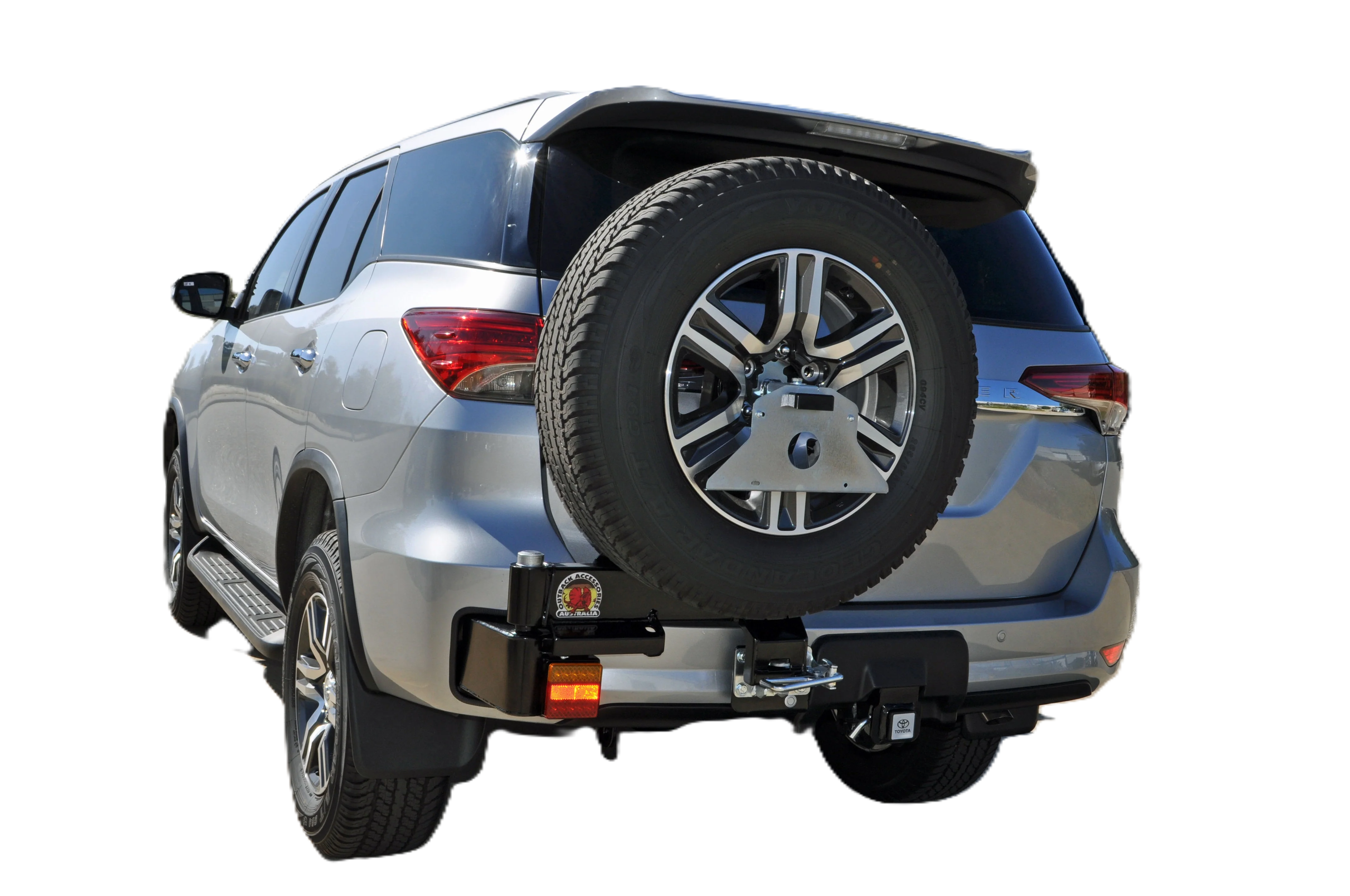Toyota Fortuner (2015-2022) LHS  Outback Accessories Single Wheel Carrier - Image 2