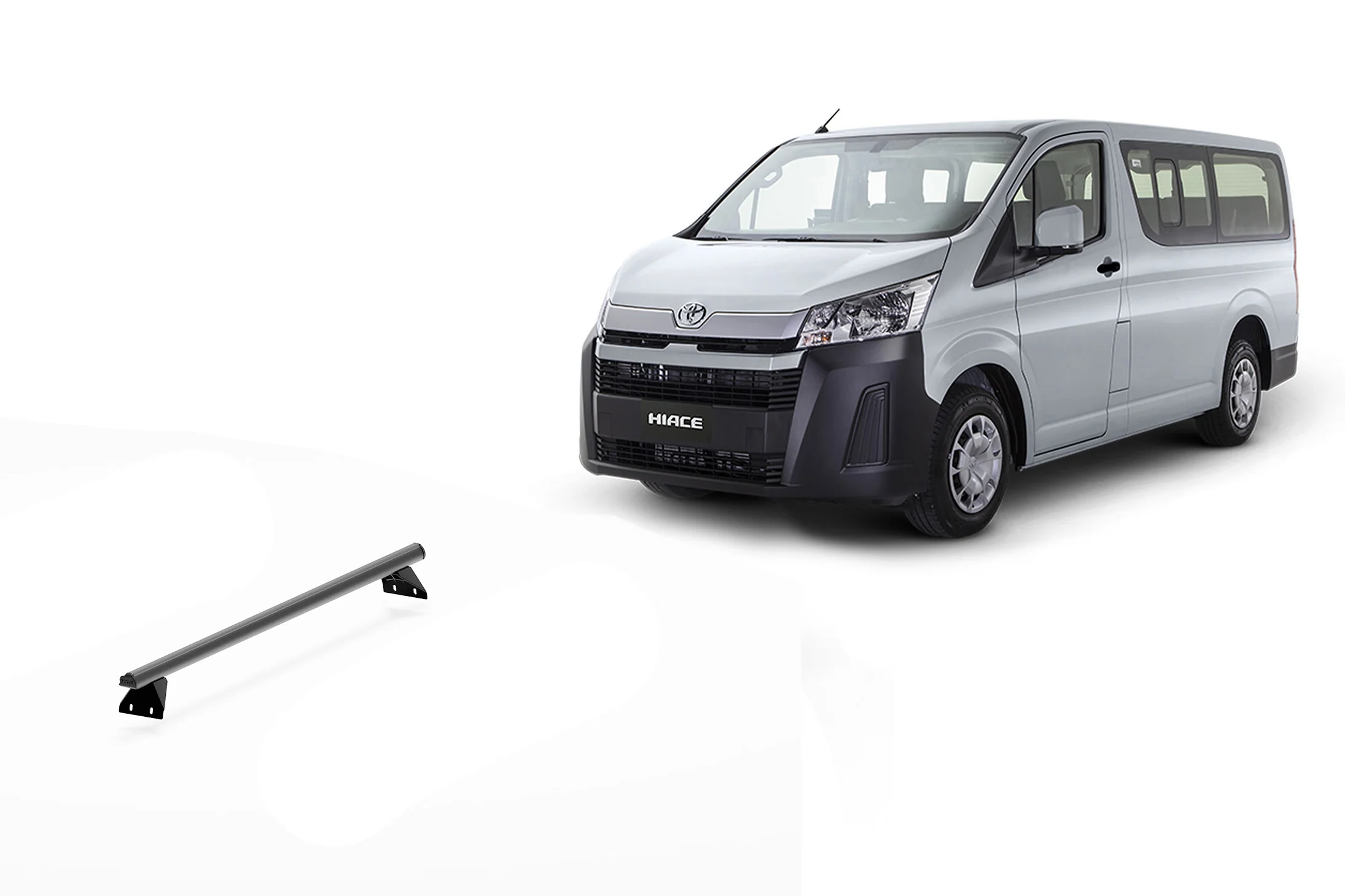 Toyota Hiace Commuter SLWB H/Roof (05/19 – Current) Trademax Crossbars x 1 Wedgetail