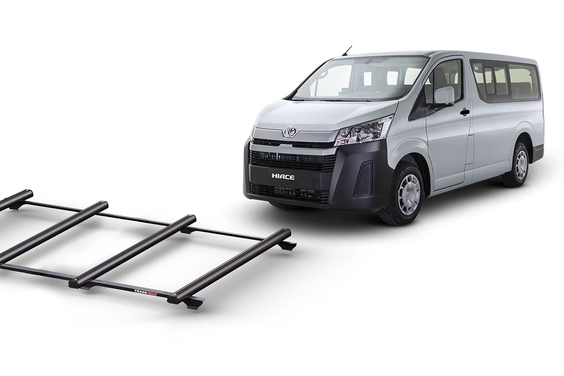 Toyota Hiace LWB (05/19 – Current) Trademax Crossbars x 4 Wedgetail