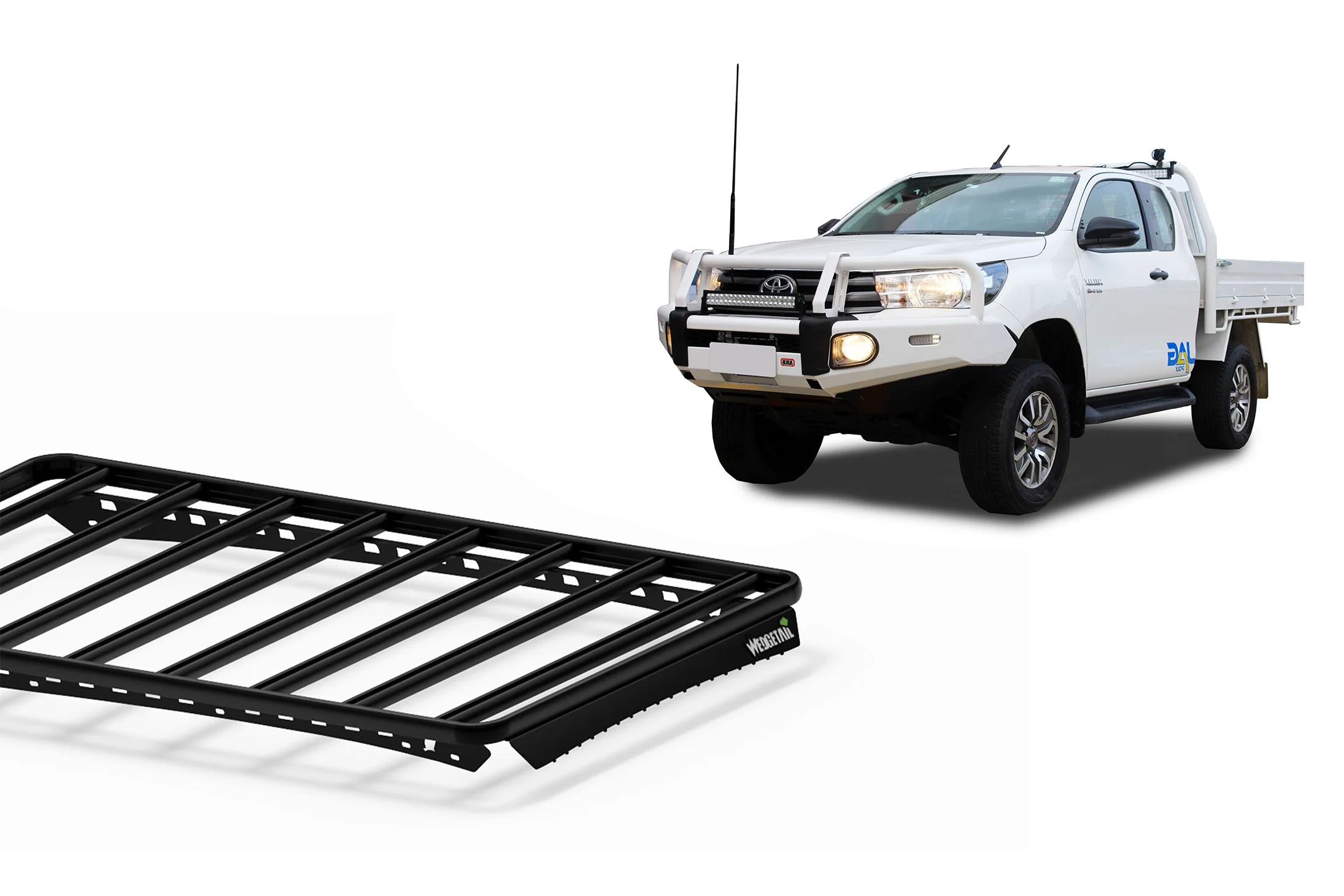 Toyota Hilux (2015-2025) GUN N80 Extra Cab Wedgetail Platform Roof Rack - Image 3
