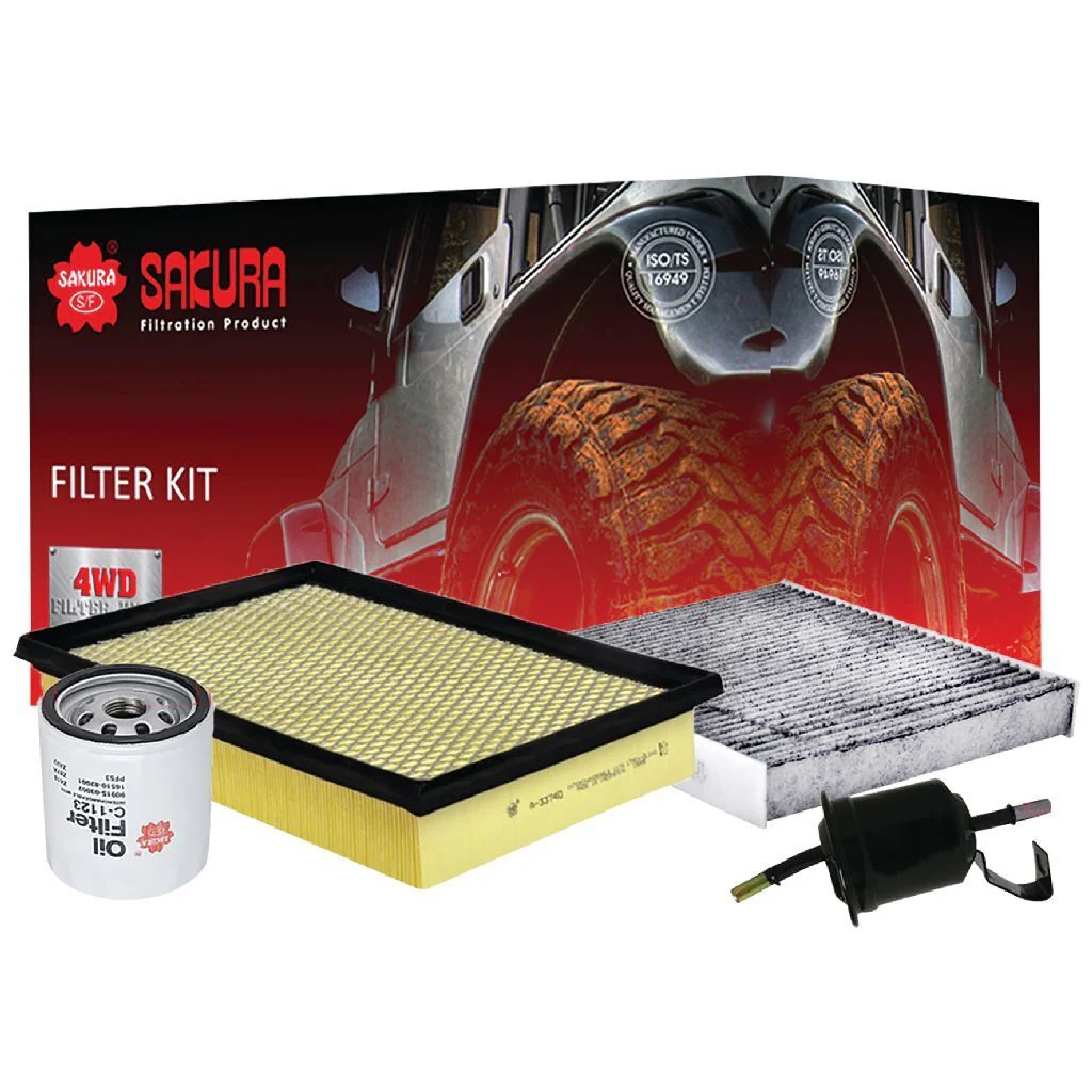 Toyota Hilux (2015-2025) Sakura Filter Kit Oil Air Fuel Toyota Hilux Workmate TGN121 TGN126