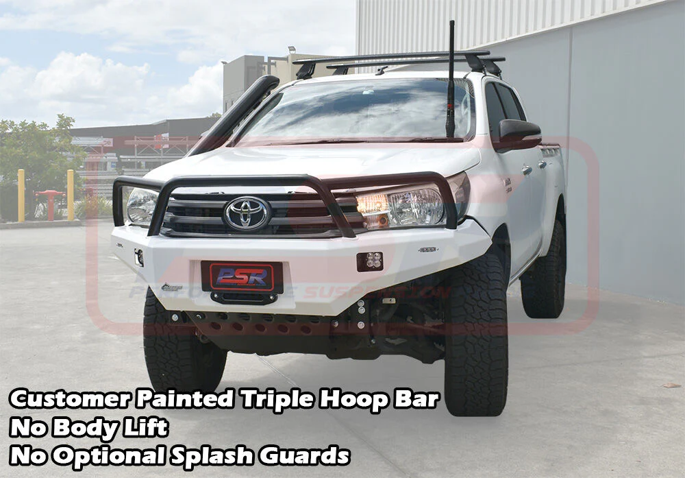 Toyota HILUX (2015 - On) N80 MK1-MK2 2016-4/2020 Ambush Triple Hoop Bullbar - Image 3