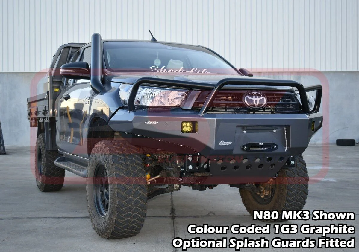 Toyota HILUX (2015 - On) N80 MK3-MK4 5/2020-On Ambush Triple Hoop Bullbar - Image 6