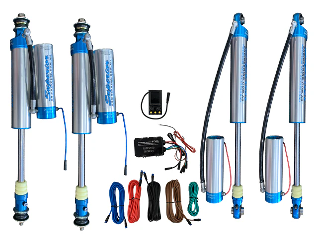 Toyota LandCruiser (02/2007-10/2016) Superior Engineering Superior Electric (ECDS) In Cab Adjustable 2.5 Monotube Remote Reservoir Shock Kit 2 Inch (50mm) Lift Suitable for Toyota LandCruiser 76/78/79 Series (Shock Kit Only) - SUPECDS-LCR70-2