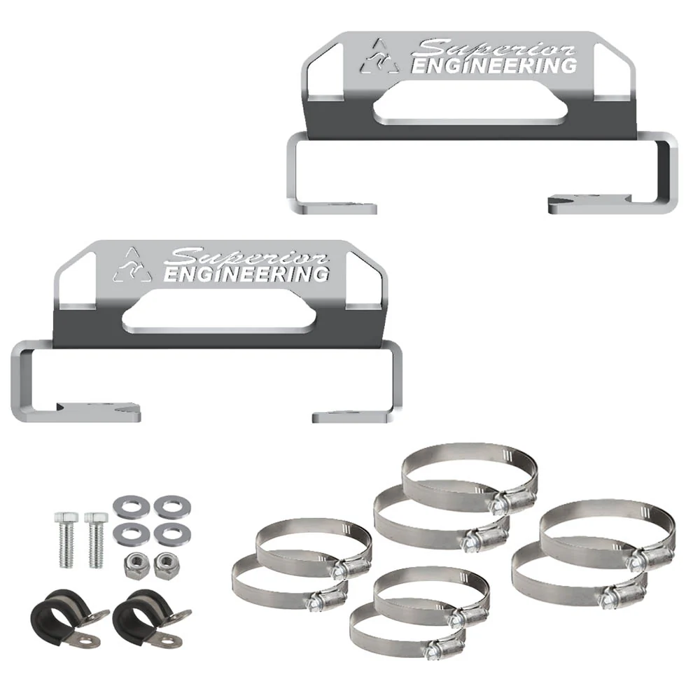 Toyota LandCruiser (05/1990-03/1998) Superior Engineering Superior 304 Stainless Steel 2.0/2.5 Shock Reservoir Mount Suitable For Toyota LandCruiser 80/105 Series Front - RESM-E-LCR31-A