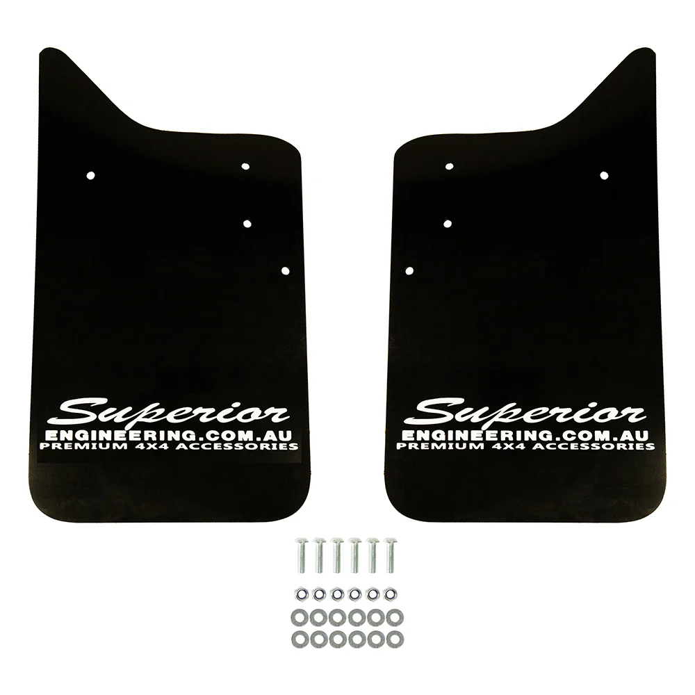Toyota LandCruiser (07/2021-current) Superior Engineering Superior Premium Mudflaps Suitable for Toyota LandCruiser 300 Series Rear-No Flare - 300MUDFLAPR-NOF