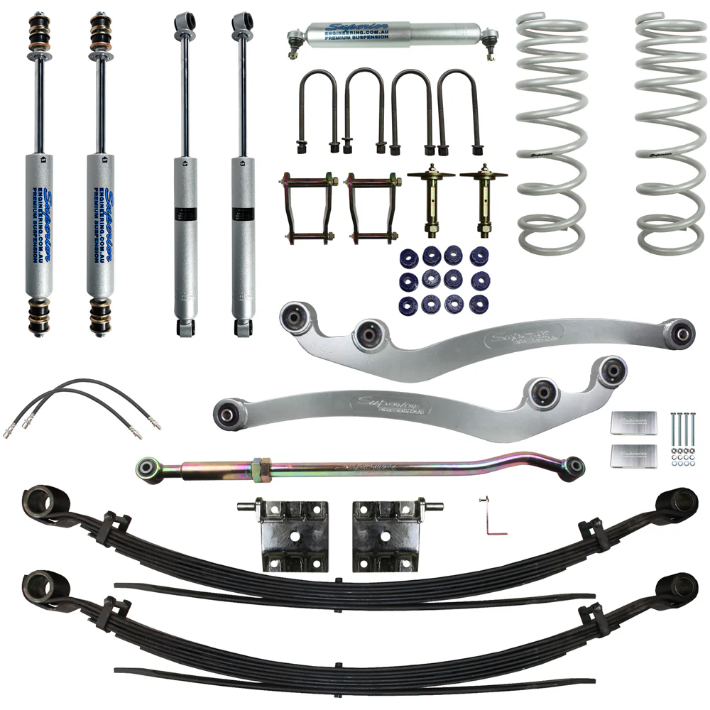 Toyota LandCruiser (09/1999-03/2007) Superior Engineering 3 Inch (75mm) Lift Kit Suitable For Toyota LandCruiser 78 Series 4.2lt 6cyl - SUP-78G1-6-KIT-3INCH