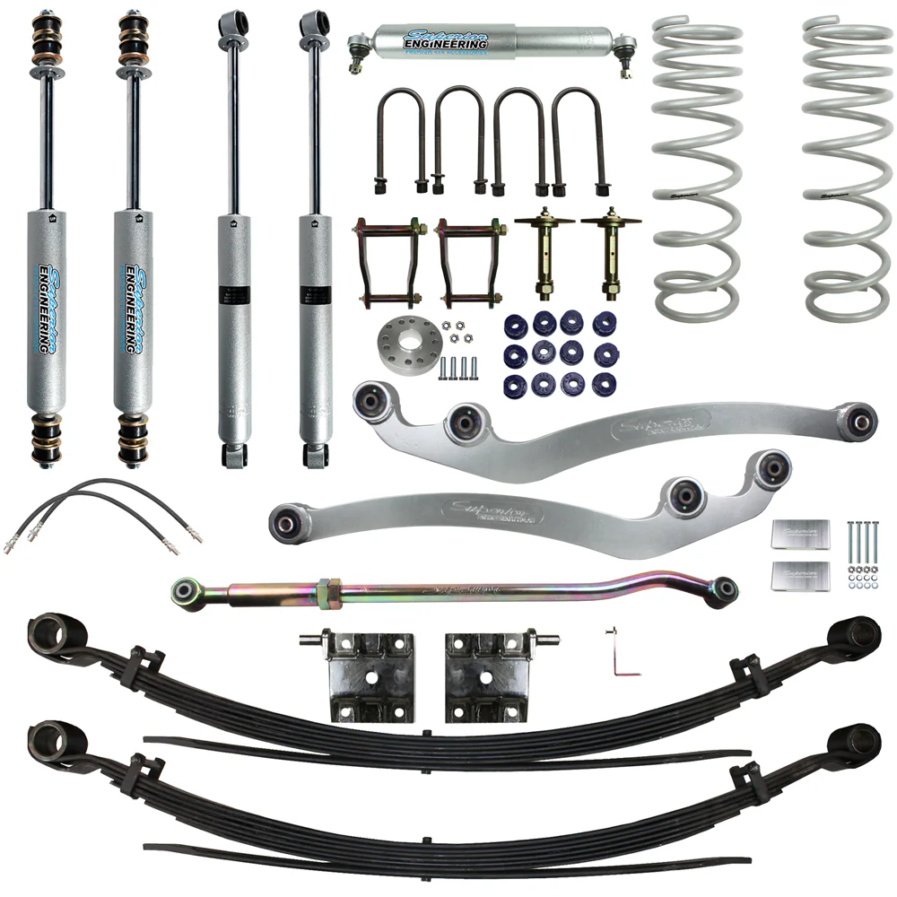 Toyota LandCruiser (09/1999-03/2007) Superior Engineering 4 Inch (100mm) Lift Kit Suitable For Toyota LandCruiser 78 Series 4.2lt 6cyl - SUP-78G1-6-KIT-4INCH