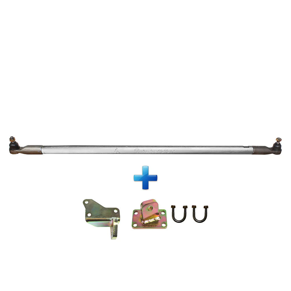 Toyota LandCruiser (10/2022-current) Superior Engineering Superior Hollow Bar Drag Link Suitable For Toyota LandCruiser 79 Series Single Cab 2016 on Adjustable (Silver Powder Coat) - 79#MECDRAGSC-SIL