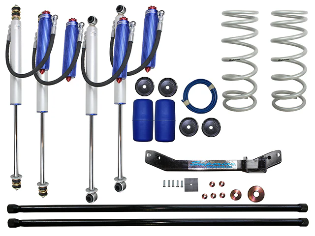 Toyota LandCruiser 100 Series (04/1998-10/2007) Wagon Petrol 4.5ltr 6 cyl Superior Engineering Superior Remote Reservoir 2.0 2 Inch (50mm) Lift Kit Suitable For Toyota LandCruiser 100 Series 6cyl with Diff Drop/Air Bags (Kit) - SUP-RR-100IFSAB26