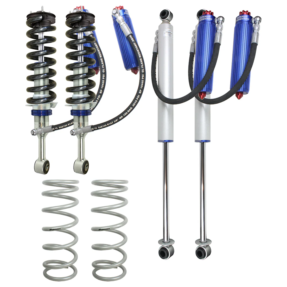 Toyota LandCruiser (11/2009-2020) Superior Engineering Superior Remote Reservoir 2.0 2 Inch (50mm) Lift Kit Suitable For Toyota Prado 150 Series (Kit) - SUP-RR-PRD1502