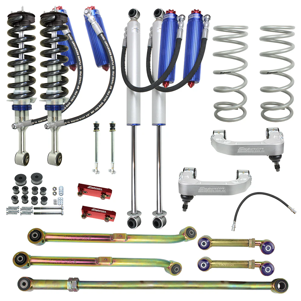Toyota LandCruiser (11/2009-2020) Superior Engineering Superior Remote Reservoir 2.0 3 Inch (75mm) Lift Kit Suitable For Toyota Prado 150 Series 2010-20 (Kit) - SUP-RR-PRD1503