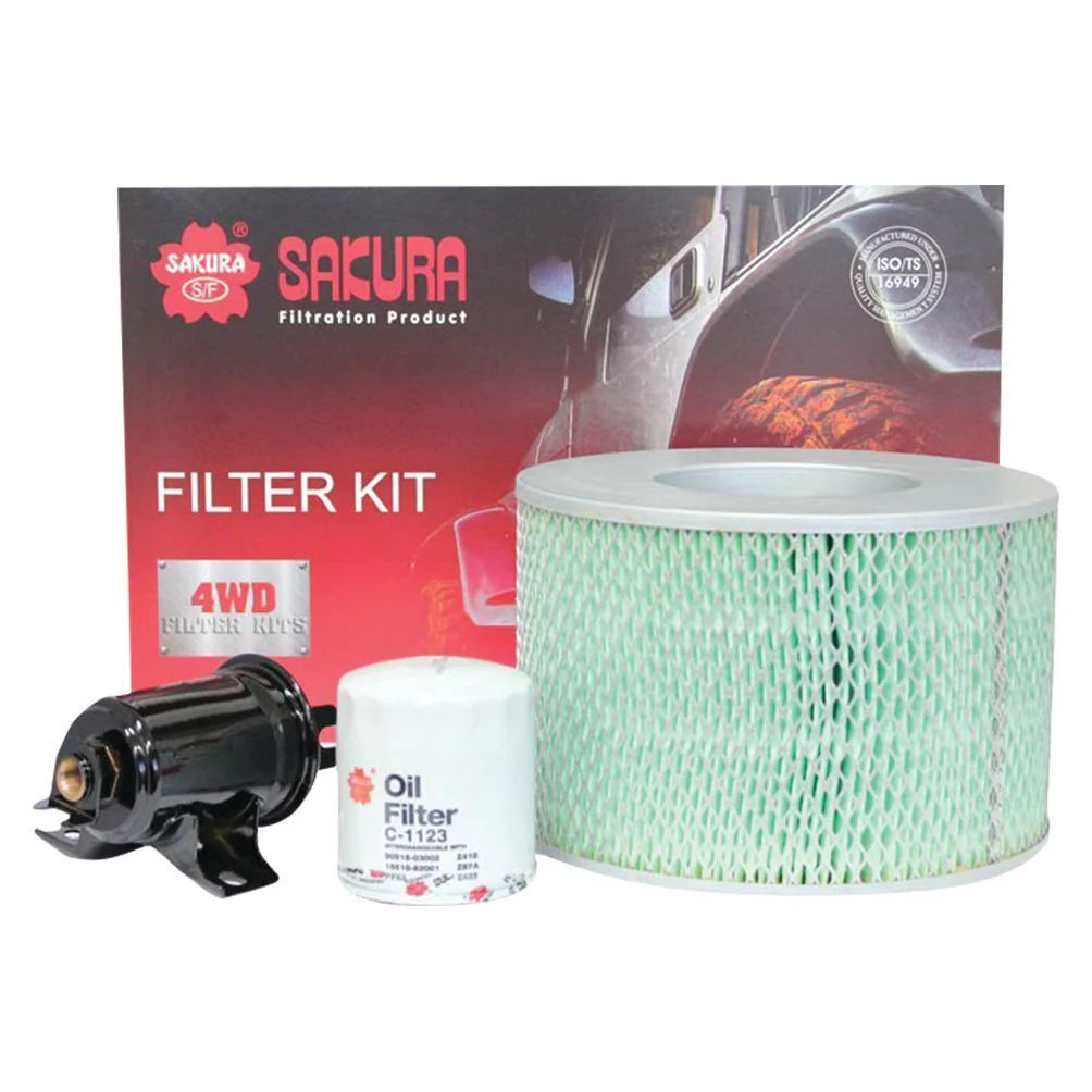 Toyota LandCruiser (1989-1998) Sakura Filter Kit Oil Air Fuel Toyota Landcruiser FZJ75 FZJ80