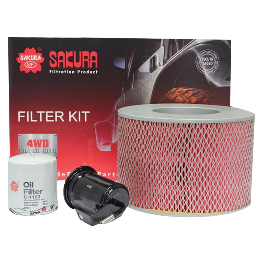 Toyota LandCruiser (1997-2007) Sakura Filter Kit Oil Air Fuel Toyota Landcruiser FZJ105R