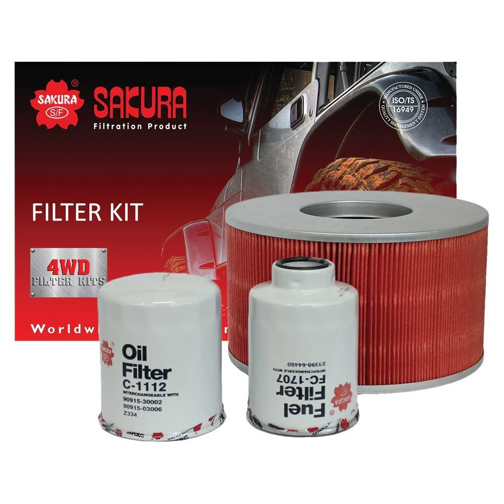 Toyota LandCruiser (1997-2007) Sakura Filter Kit Oil Air Fuel Toyota Landcruiser HDJ100