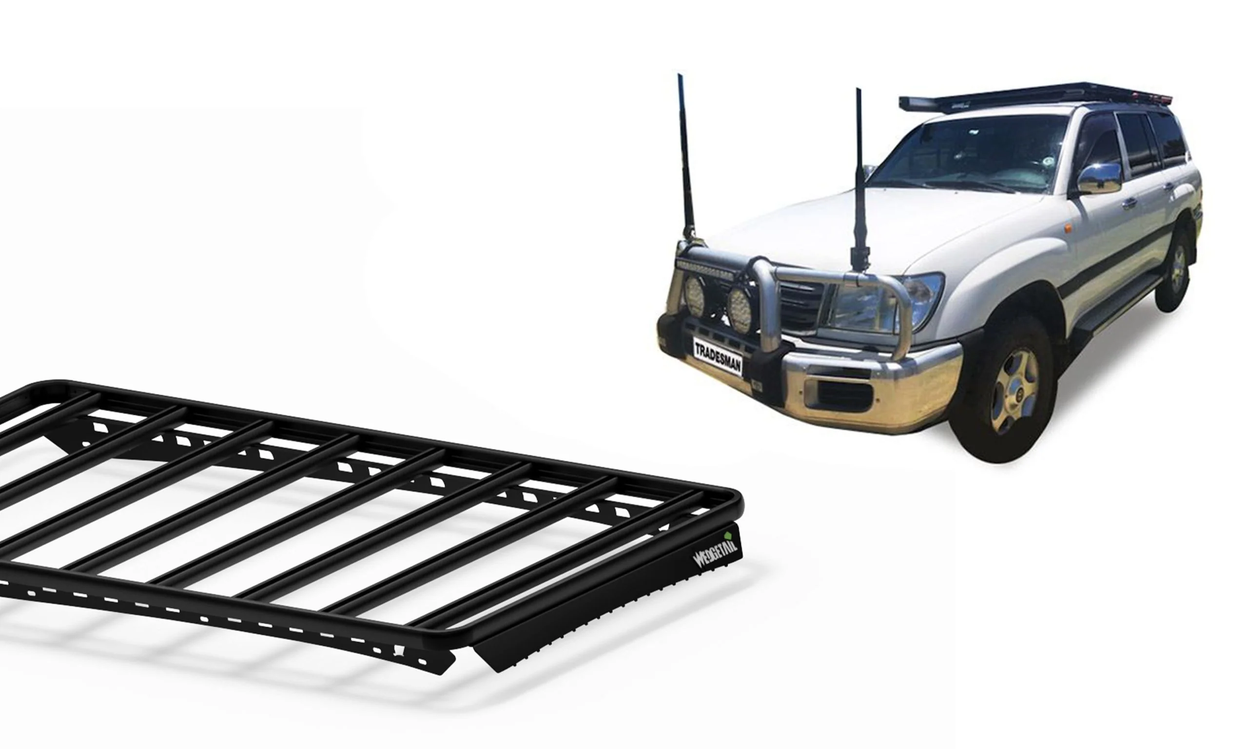 Toyota Landcruiser (1998-2007) 100 Series LWB Wagon Wedgetail Platform Roof Rack - Image 5
