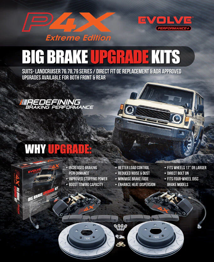 Toyota LandCruiser (1999-2025) Toyota Landcruiser 76,78,79 Series Auto Hub Big Front Brake Upgrade Kit