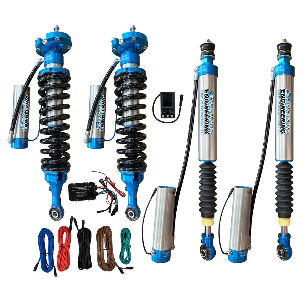Toyota LandCruiser 200 Series [11/2007 - 11/2021] Wagon Petrol 4.7ltr V8 Superior Electric (ECDS) In Cab Adjustable 2.5 Monotube Remote Reservoir Shock Kit 3 Inch (75mm) Lift Suitable for Toyota LandCruiser 200 Series (Shock Kit Only) - SUPECDS-LCR200-3