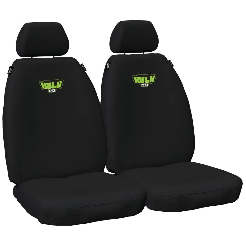 Toyota LandCruiser (2021-2025) Toyota LC300 LandCruiser Black Fronts - HD Canvas Seat Covers