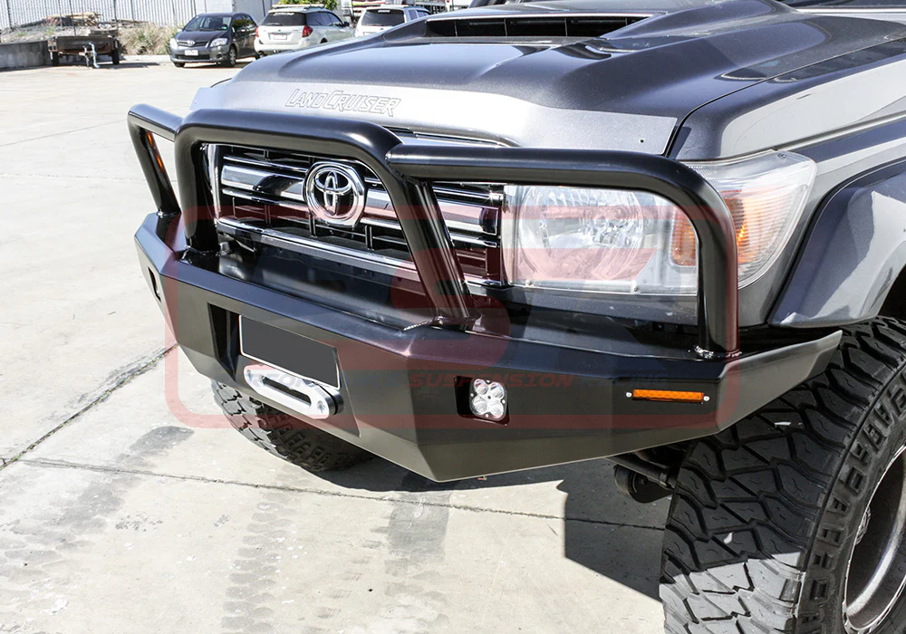 Toyota Landcruiser 70 SERIES Ambush Triple Hoop Bullbar (Big Tube) - Image 3
