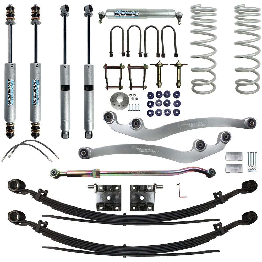 Toyota LandCruiser 76 Series [10/2022 - current] Wagon Diesel 2.8ltr TD Superior Engineering 5 Inch (125mm) Lift Kit Suitable For Toyota LandCruiser 76 Series 2023 on 2.8lt 4cyl - SUP-76G3-4-KIT-5INCH
