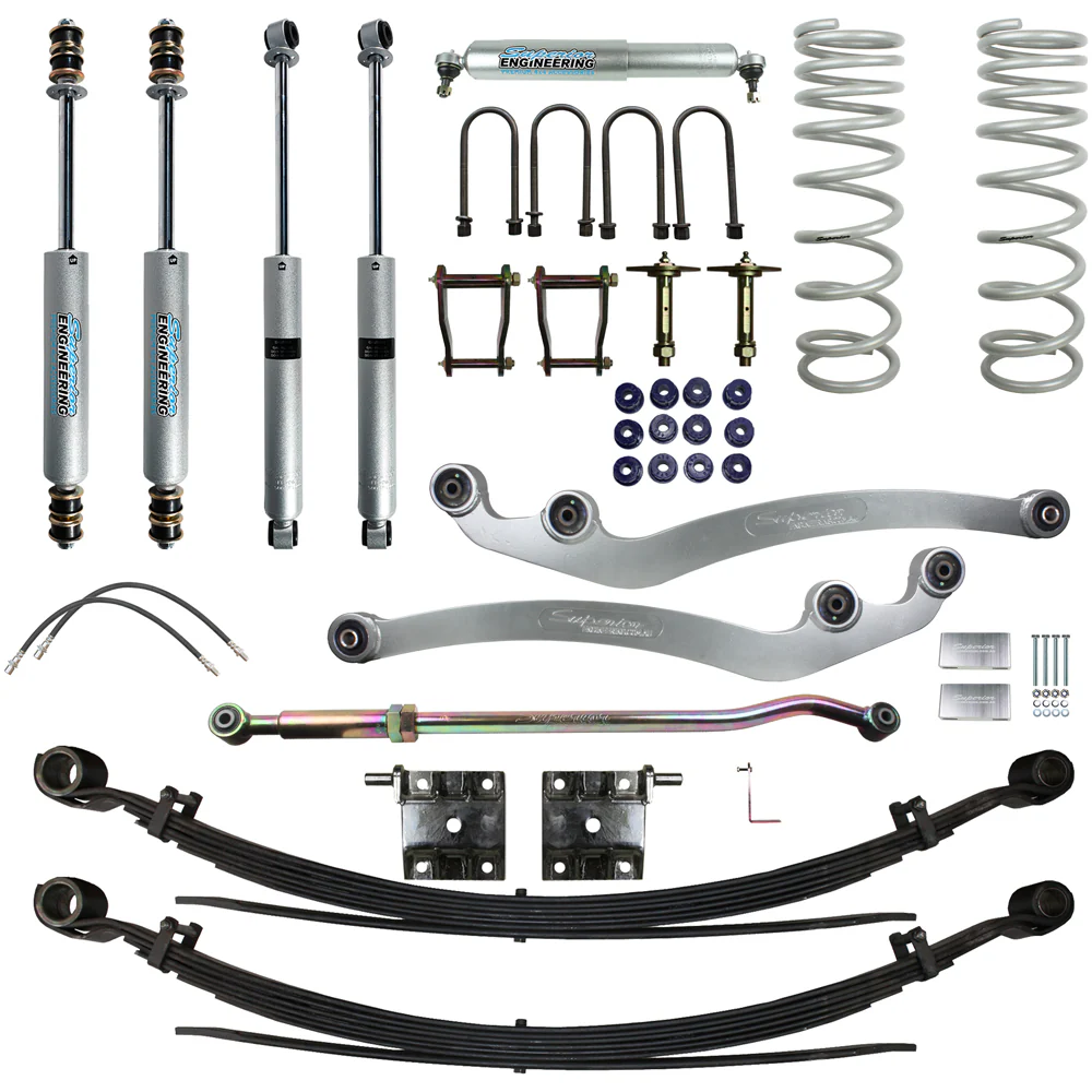 Toyota LandCruiser 78 Series [10/2022 - current] Troopy Diesel 2.8ltr TD Superior Engineering 3 Inch (75mm) Lift Kit Suitable For Toyota LandCruiser 78 Series 2023 on 2.8lt 4cyl - SUP-78G3-4-KIT-3INCH