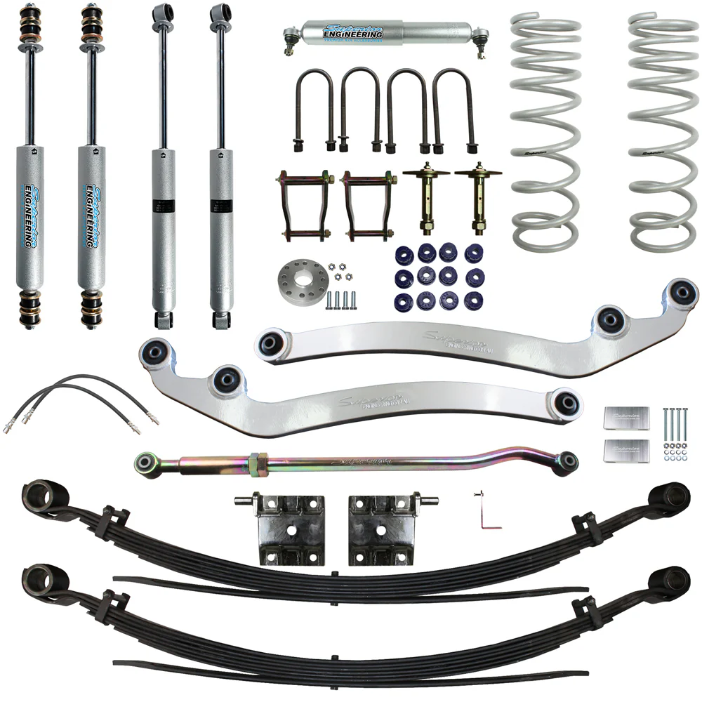 Toyota LandCruiser 78 Series [11/2016 - 09/2022] Troopy Diesel 4.5ltr TD V8 Superior Engineering 3 Inch (75mm) Lift Kit Suitable For Toyota LandCruiser 78 Series 8/2016 on 4.5lt V8 - SUP-78G2-8-KIT-3INCH