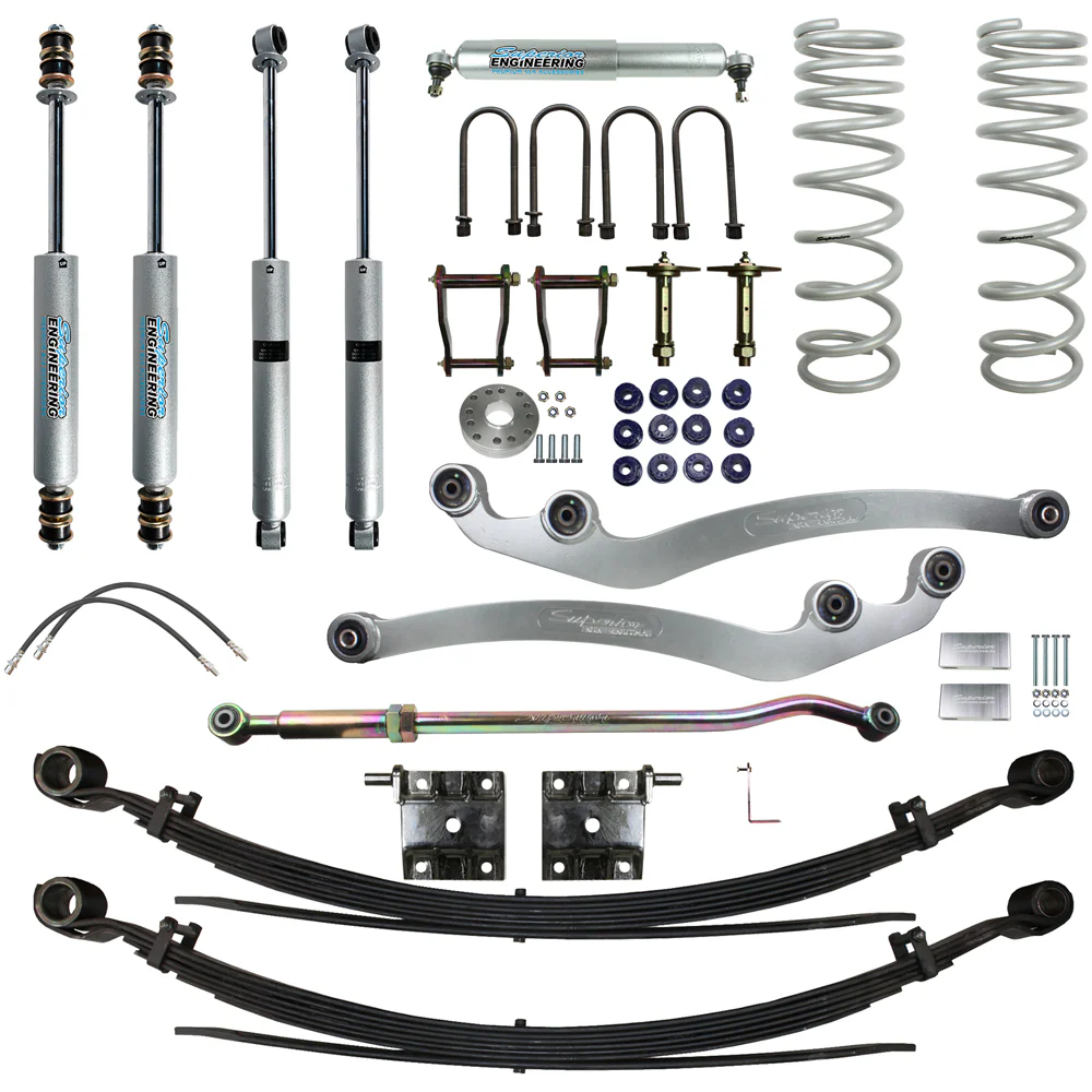 Toyota LandCruiser 79 Series [02/2007 - 10/2016] Single Cab Ute Diesel 4.5ltr TD V8 Superior Engineering 4 Inch (100mm) Lift Kit Suitable For Toyota LandCruiser 79 Series Pre 07/2016 4.5lt V8 - SUP-79G1-8-KIT-4INCH