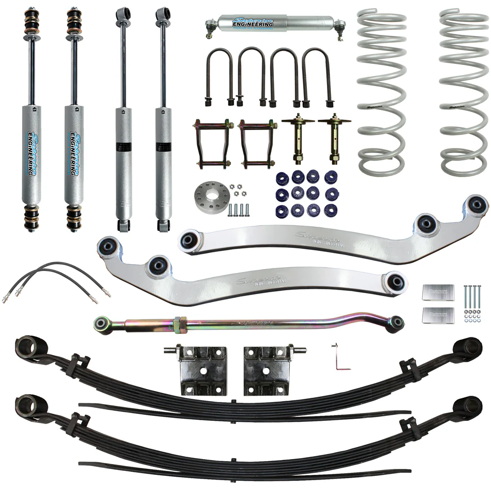 Toyota LandCruiser 79 Series [10/2022 - current] Single Cab Ute Diesel 2.8ltr TD Superior Engineering 5 Inch (125mm) Lift Kit Suitable For Toyota LandCruiser 79 Series Single Cab 2023 on 2.8lt 4cyl - SUP-79G3-SC-4-KIT-5INCH
