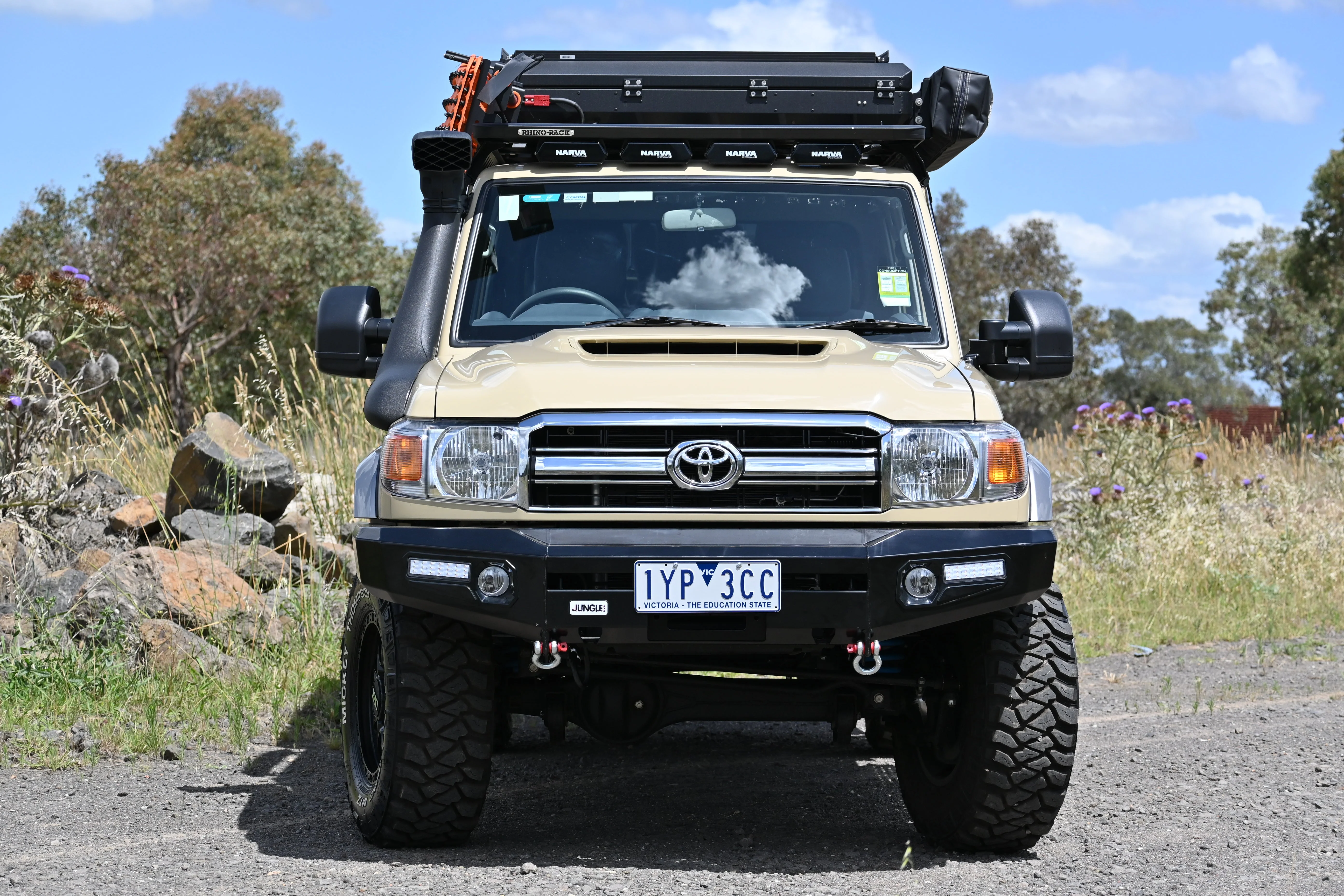 Toyota Landcruiser (2007-2016) 79 Series Jungle 4x4 Commercial Bull Bar - Image 5