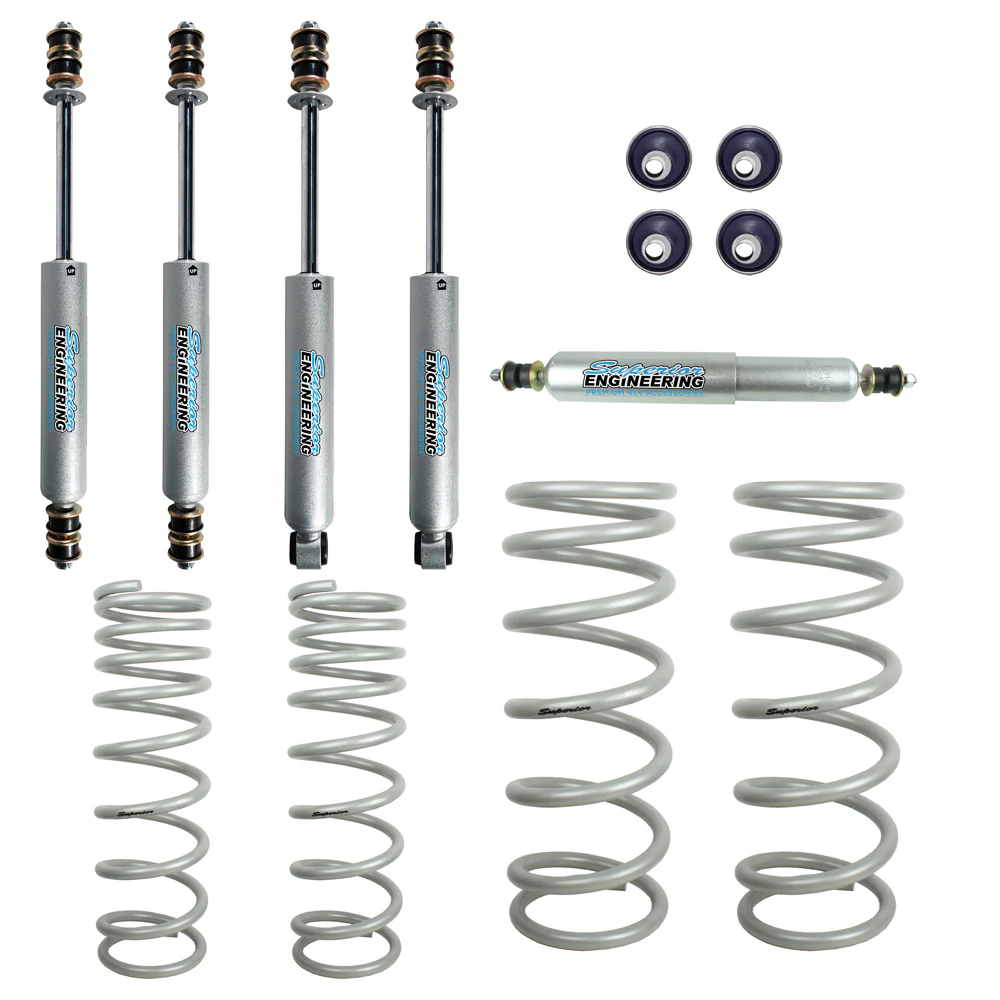 Toyota LandCruiser 80 Series [05/1989 - 03/1998] Wagon Diesel 4.2 & 4.2ltr TD Superior Engineering 2 Inch (50mm) Lift Kit Suitable For Toyota LandCruiser 80 Series - SUP-80-KIT-2INCH
