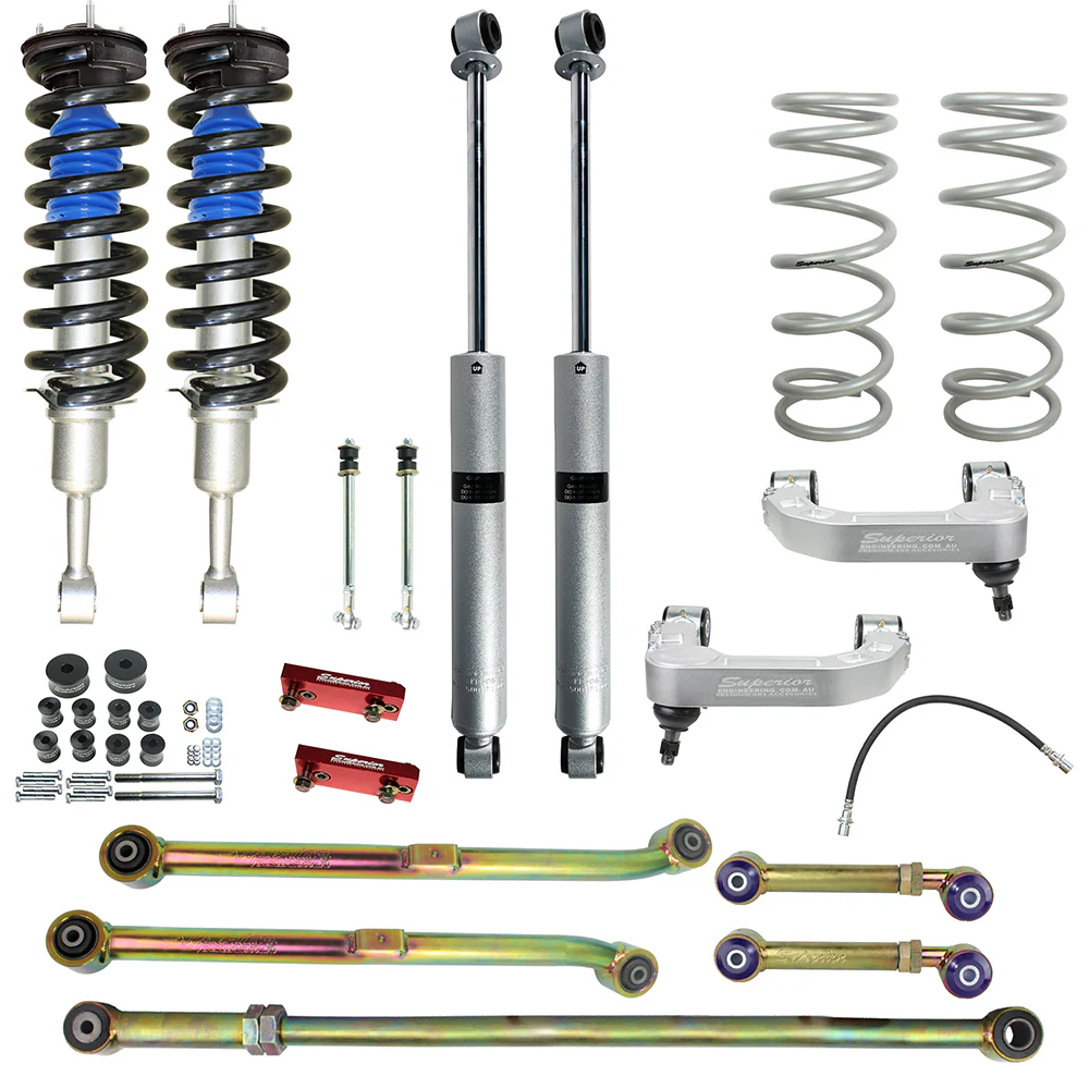 Toyota LandCruiser Prado 150 [08/2017 - 2024] Wagon All All Superior Nitro Gas Twin Tube 3 Inch (75mm) Lift Kit Suitable For Toyota Prado 150 Series 08/2017 on (Kit) - SUP-NG-PRD150213