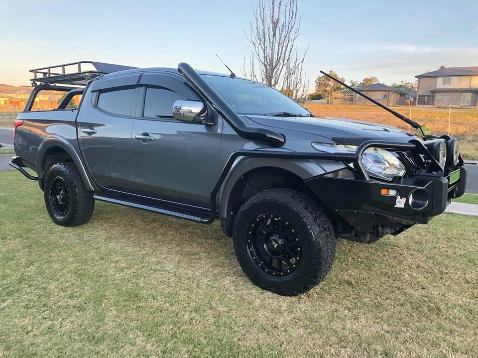 Mitsubishi Triton (2015- 2018) TWIN  4" Stainless Steel Snorkel Kit - Meredith Metalworks