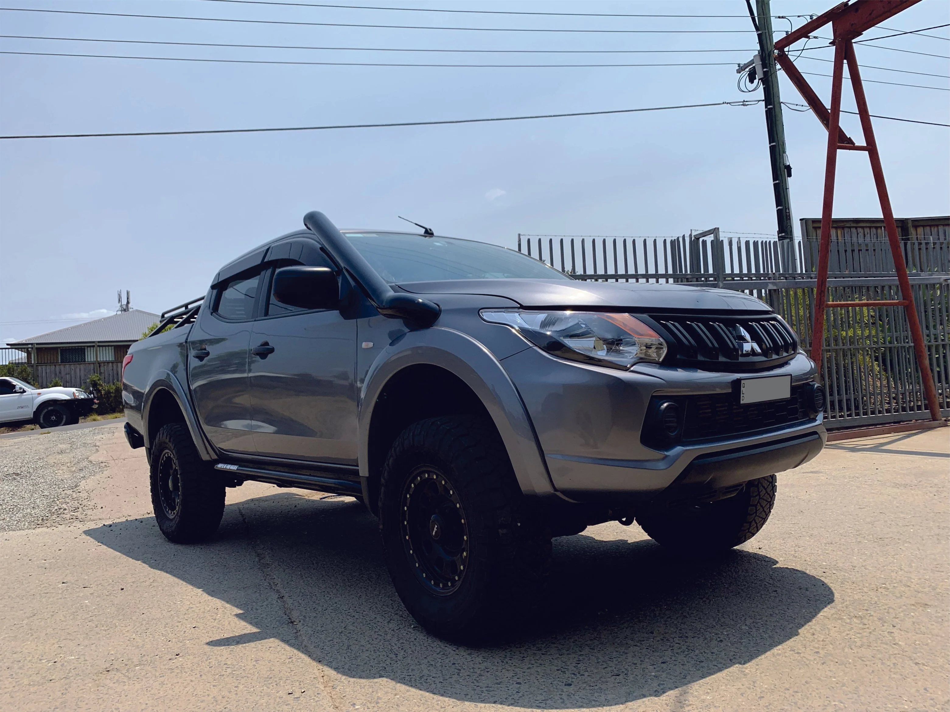 Mitsubishi Triton (2015- 2018) TWIN  4" Stainless Steel Snorkel Kit - Meredith Metalworks - Image 3