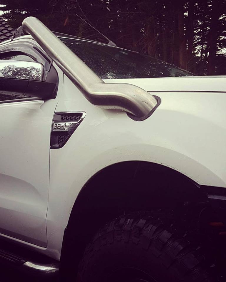 Ford Ranger (2018-2021) TWIN PX MK3 RANGER/WILDTRAK 2.0L BI-TURBO 4" Stainless Steel Snorkel Kit - Meredith Metalworks - Image 2