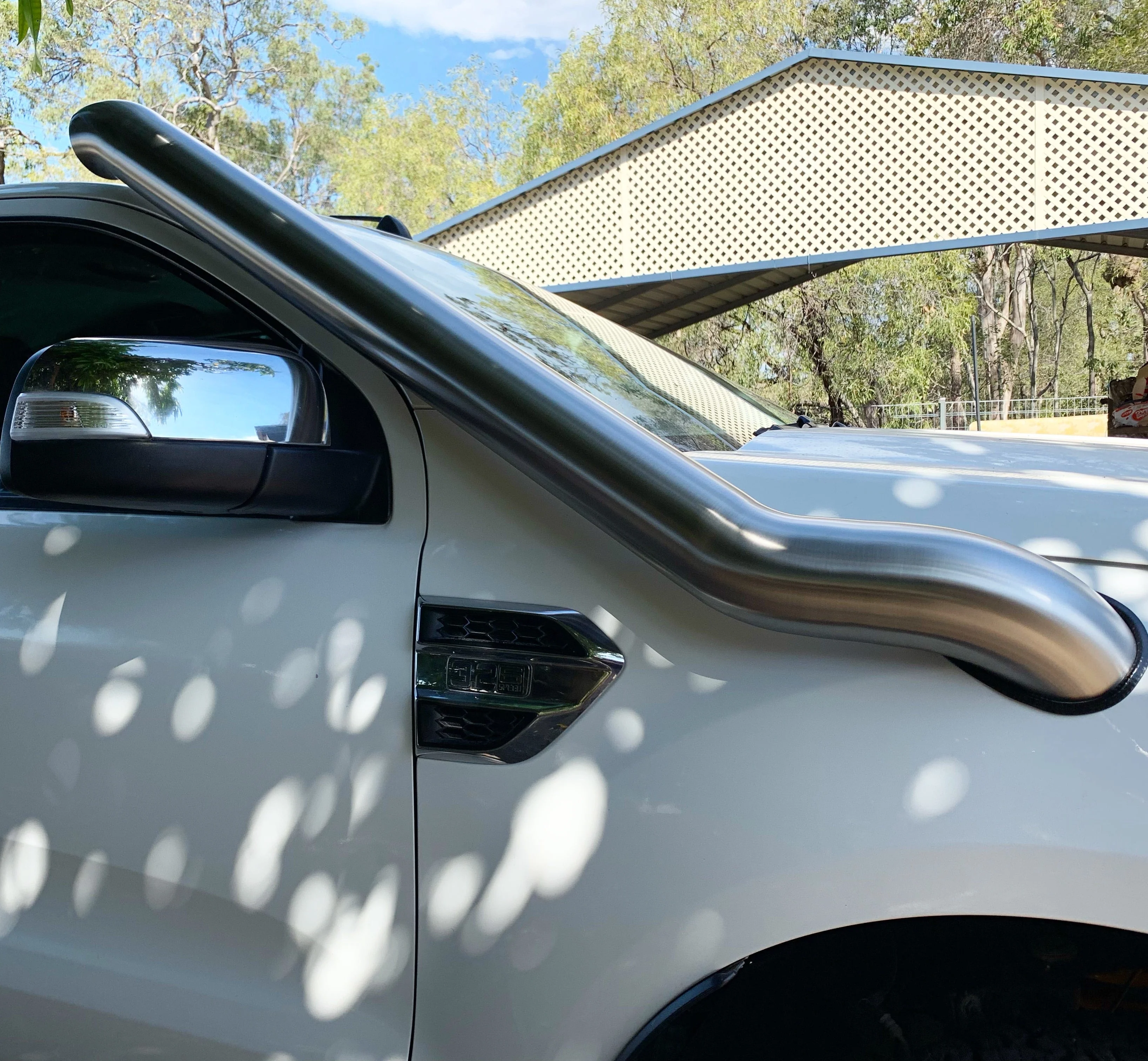 Ford Ranger (2018-2021) TWIN PX MK3 RANGER/WILDTRAK 2.0L BI-TURBO 4" Stainless Steel Snorkel Kit - Meredith Metalworks - Image 3