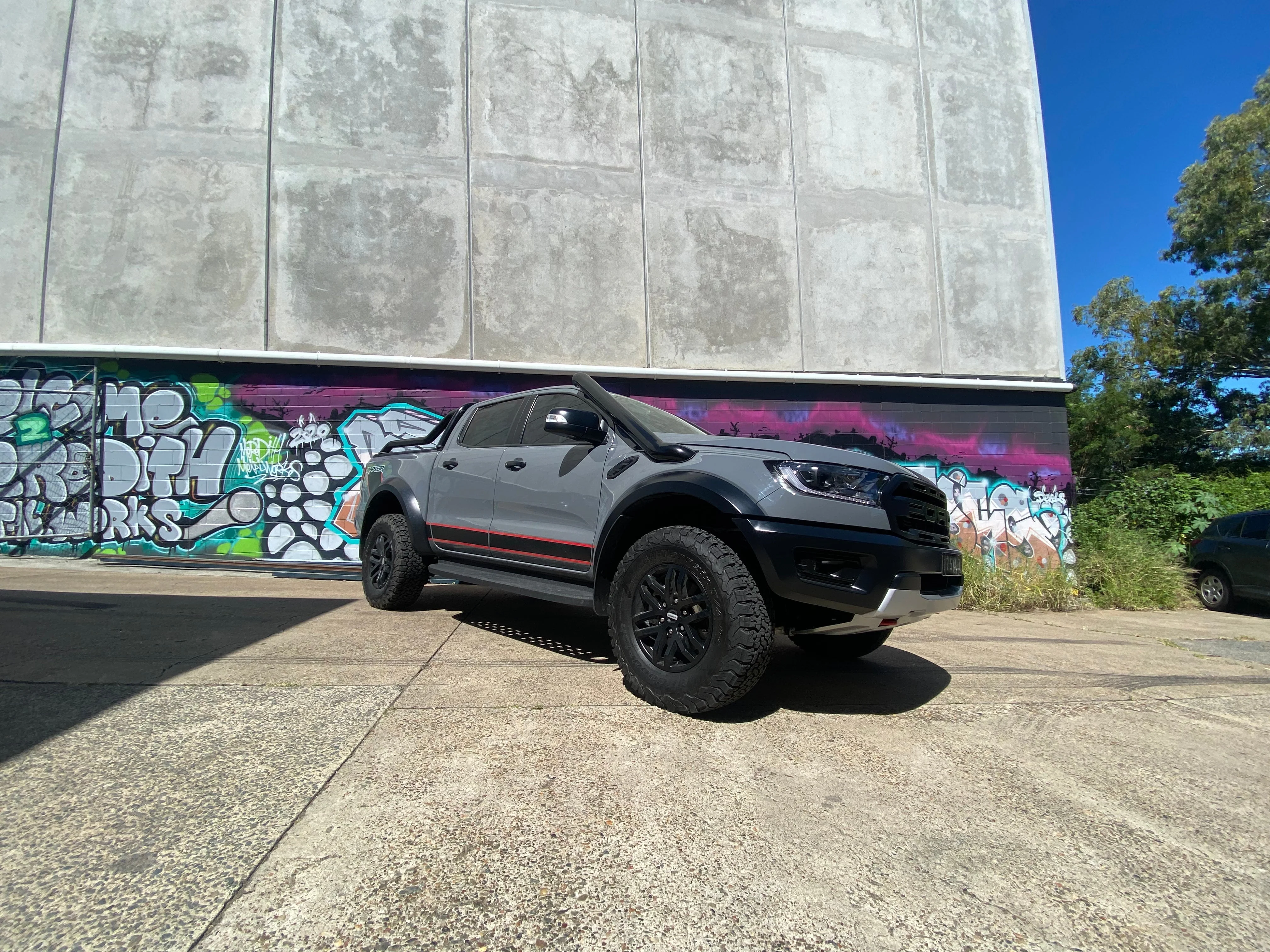 Ford Ranger (2018-2021) TWIN Raptor Ranger 2.0L Bi-Turbo 4" Stainless Steel Snorkel Kit - Meredith Metalworks - Image 2