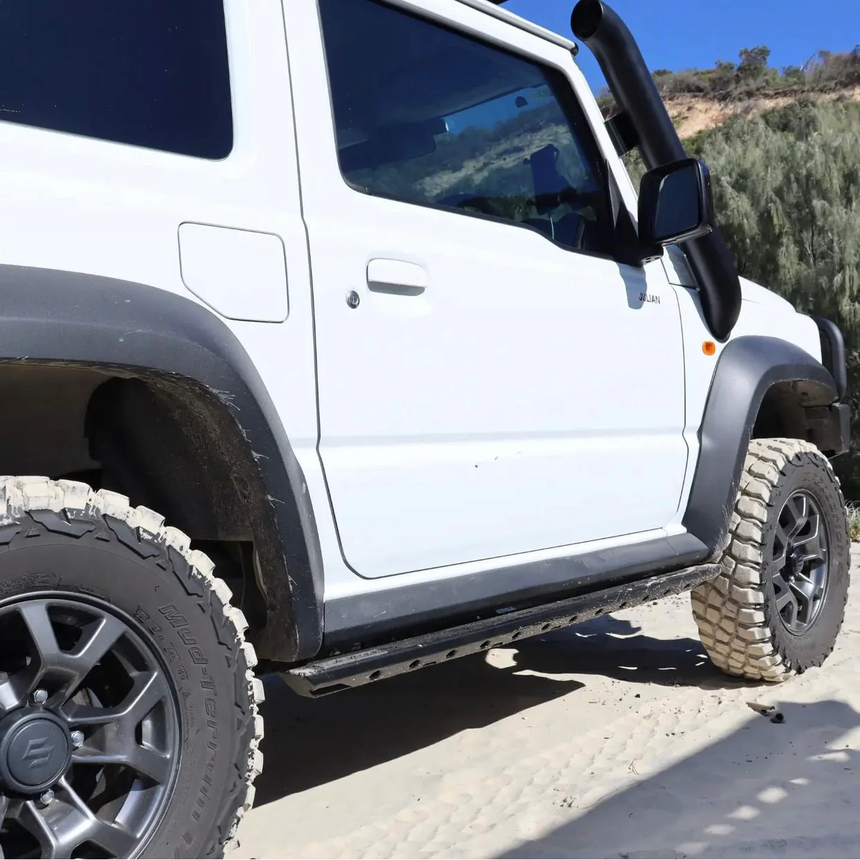 Suzuki Jimny (2018-2025) TWIN 4" Stainless Steel Snorkel Kit - Meredith Metalworks - Image 2